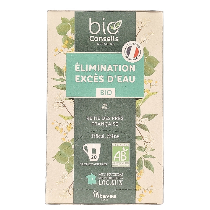 Infusion Elimination Excès d'Eau 20 Sachets 29g Bio
