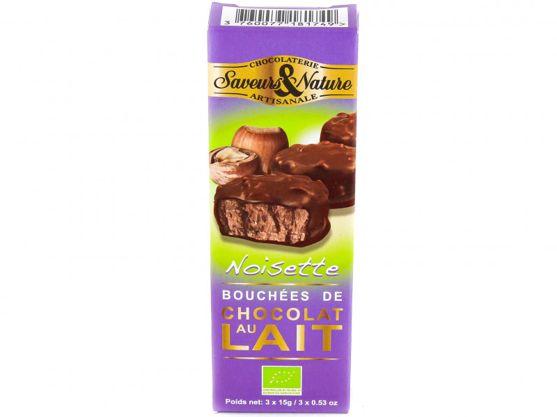 Bouchées de Chocolat au Lait Bio 3x15g