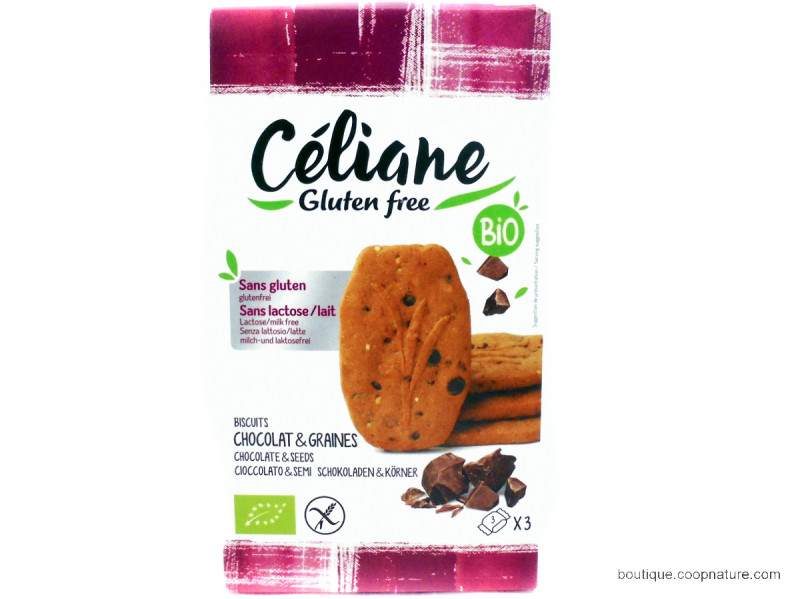 Biscuits chocolat et graines sans gluten Bio 150g