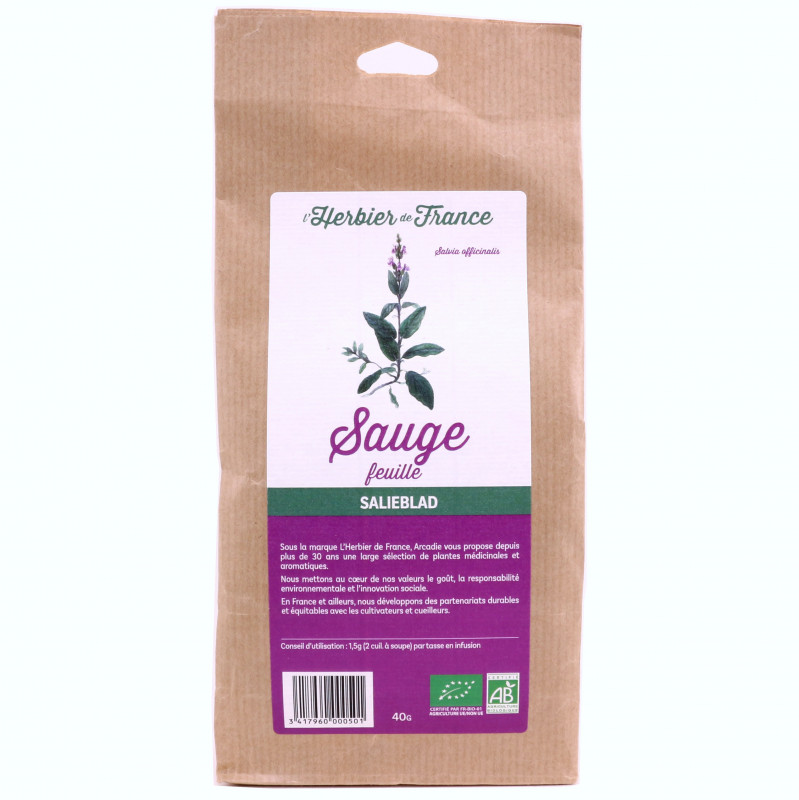 Sauge Séchée Feuille Bio 40g