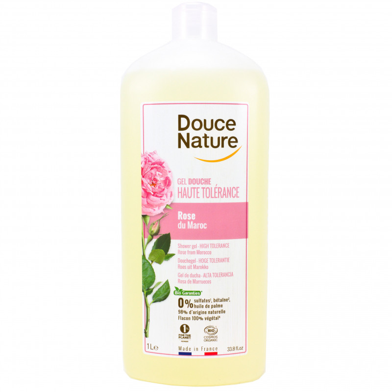 Gel Douche Haute Tolérance à la Rose Bio 1L