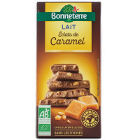 Tablette de Chocolat au Lait Éclats de Caramel Bio 100g