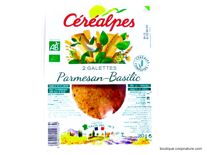 Galettes Parmesan & Basilic Bio 2x90g