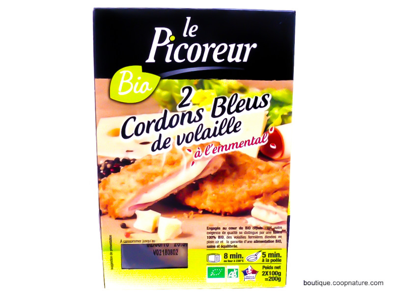 Cordons Bleus de Volaille Emmental Bio 2x100g