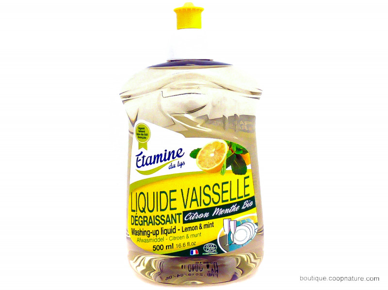 Liquide Vaisselle Dégraissant Citron Menthe Ecocert 500ml