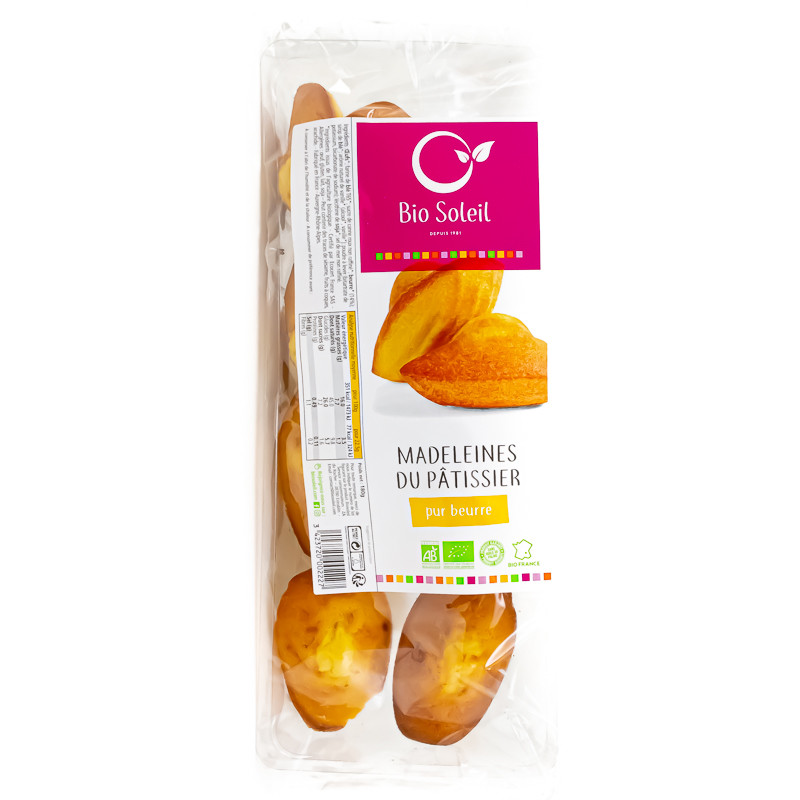 Madeleines du pâtissier pur beurre Bio 180g