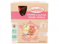 Gourdes Pomme Fraise Vanille Bio 4x90g