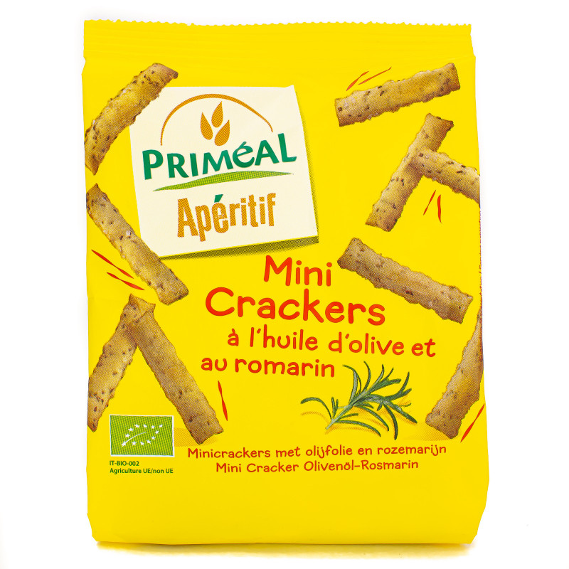Mini Crackers Huile d'Olive et Romarin Bio 100g