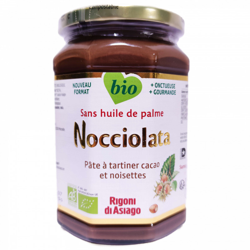 Nocciolata la pâte à tartiner aux noisettes sans huiler de palme