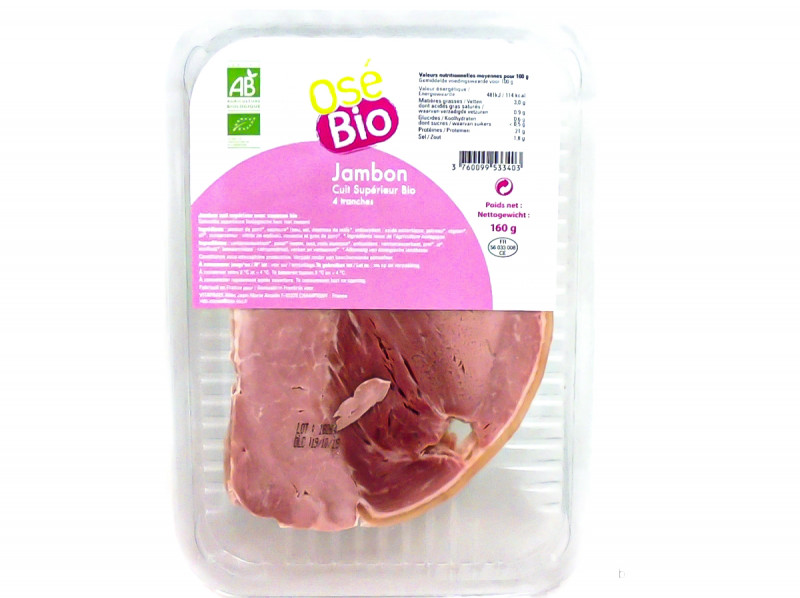 Jambon Cuit Supérieur Bio 160g