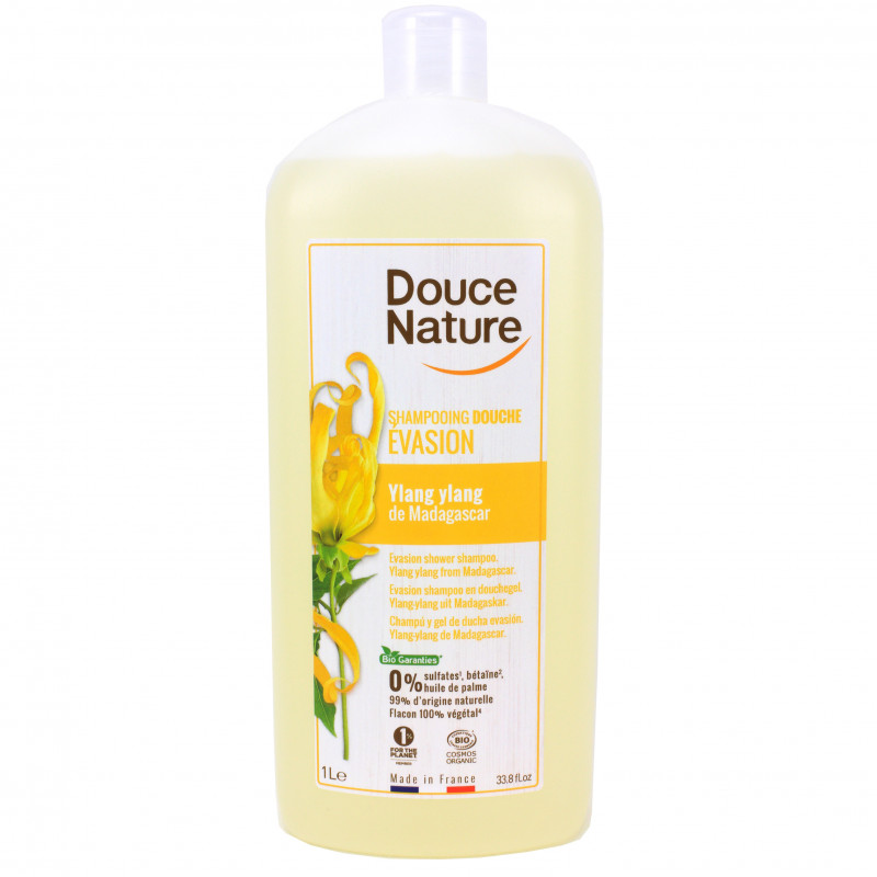 Shampooing Douche Evasion Ylang Ylang Bio 1L