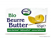 Beurre Sans Lactose Bio 125g