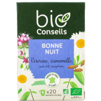 Infusion Bonne Nuit Verveine Camomille Bio 20 sachets