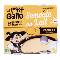 Semoule au Lait Vanille Bio 4x100g