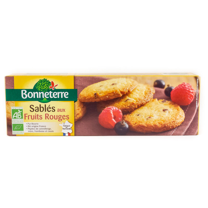 Biscuits Sablés aux Fruits Rouges Bio 150g