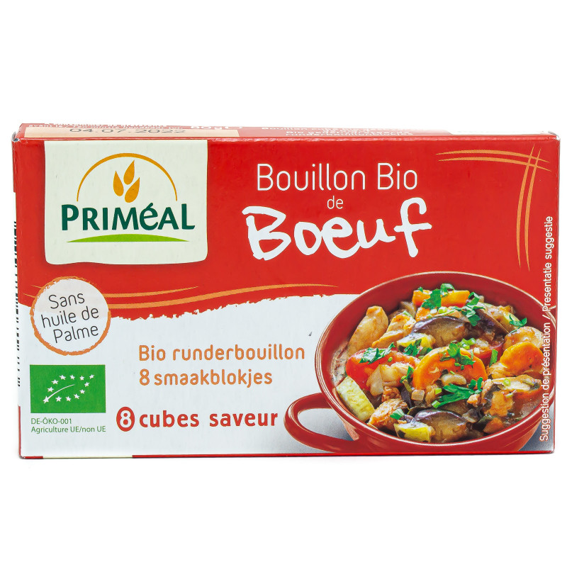 Bouillon Cube Déshydraté de Boeuf Bio 80g