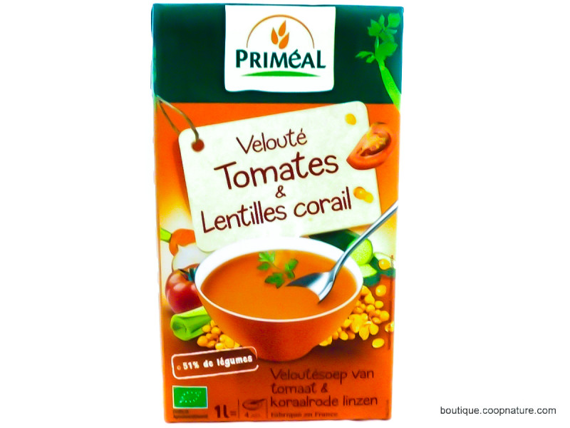 Velouté de Tomates Lentilles Corail Bio 1L