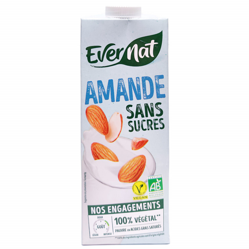 Boisson Amande Sans Sucres Ajoutés Bio 1L