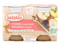 Pots Bébé Pomme Pruneau Bio 2x130g