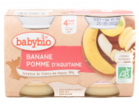 Pots Bébé Banane Pomme Bio 2x130g