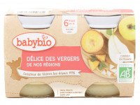 Pots Bébé Délices des Vergers Bio 2x130g