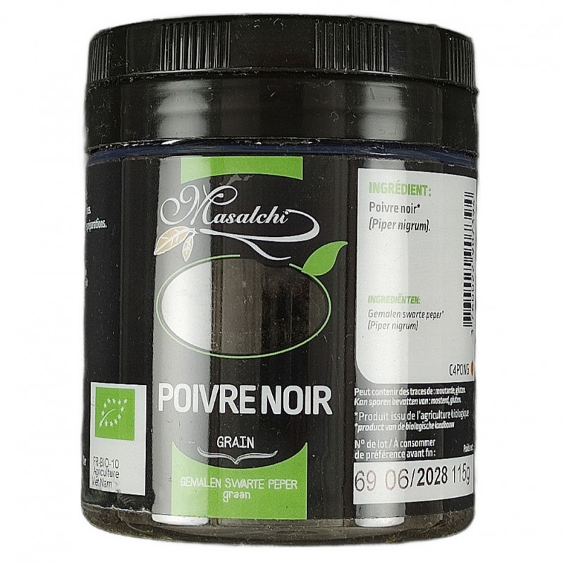 Poivre Noir Grain Entier 115g Bio