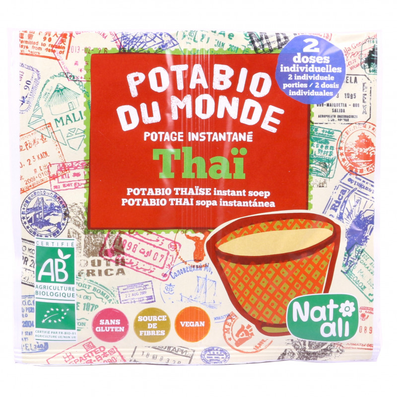 Potabio du Monde Potage Instantané Thaï Bio 2x8.5g