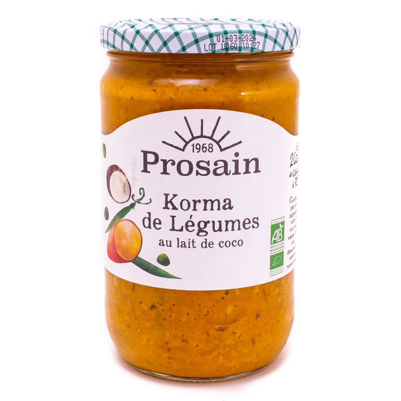 Korma de Légumes au Lait de Coco Bio 680g