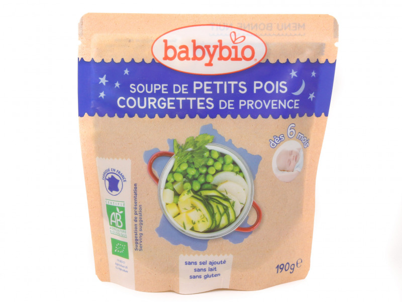 Soupe Petits Pois Courgettes Bio 190g