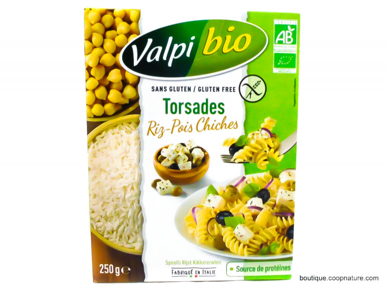 Torsades Riz Pois Chiches Sans Gluten Bio 250g