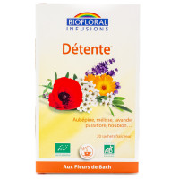 Infusion Fleurs de Bach Détente Bio 20 sachets