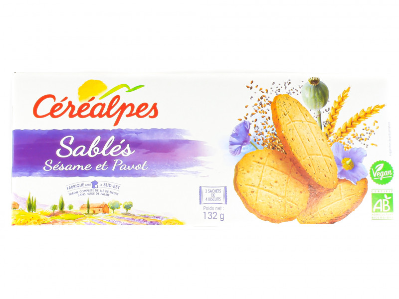 Sablés Sésame Pavot Bio 132g