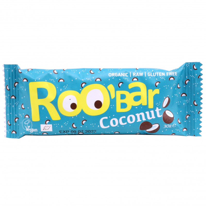 Roo'Bar crue Chia Coconut Bio 30g