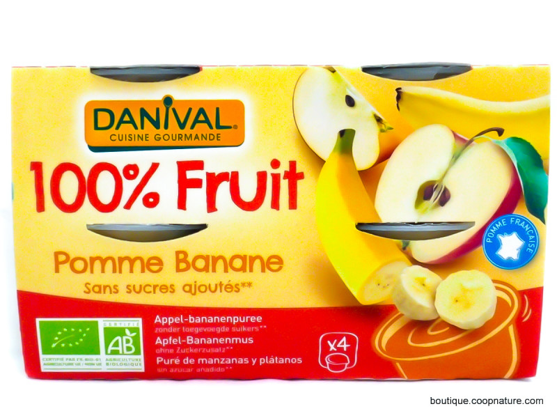 Compote Pomme Banane Bio 4x100g