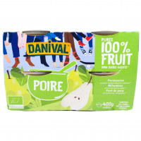 Purée 100%  Fruits Poire Bio 4x100g