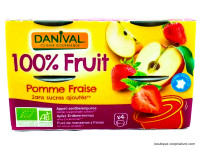 Compote Pomme Fraise Bio 4x100g