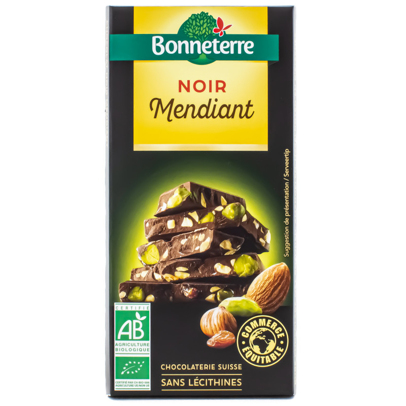 Chocolat Noir Mendiant Bio 100g