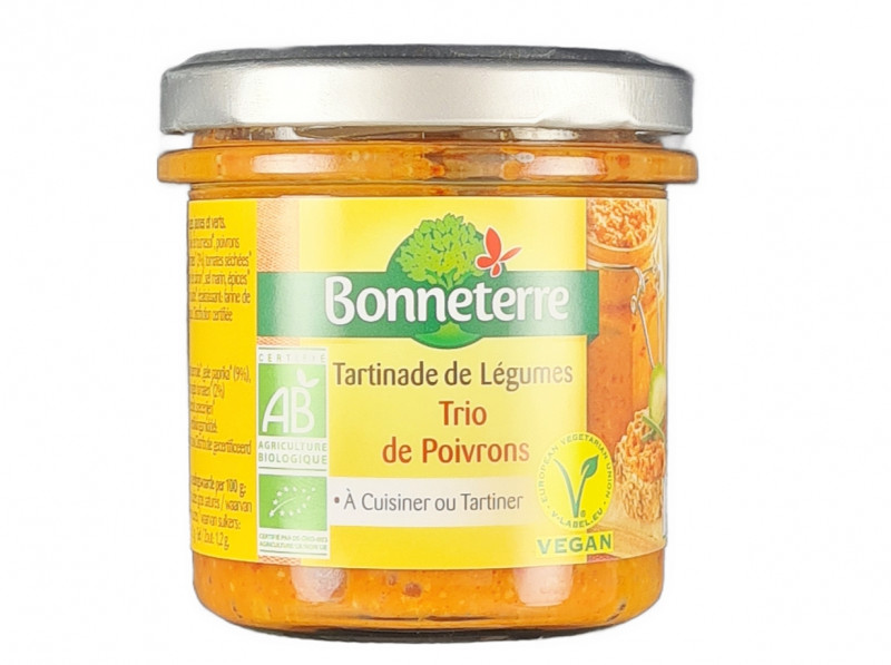 Tartinade de Légumes Trio de Poivrons Bio 135g