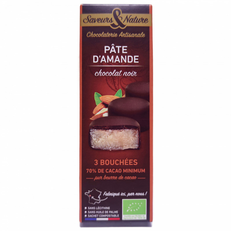 Bouchées Chocolat Pâte D'Amande Bio 45g