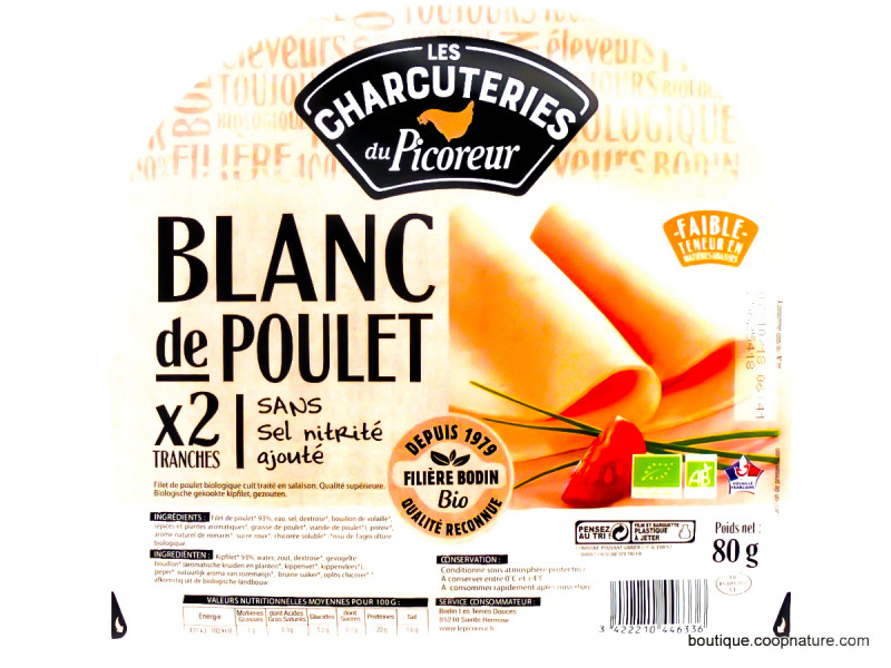 Blancs de Poulet Bio 80g