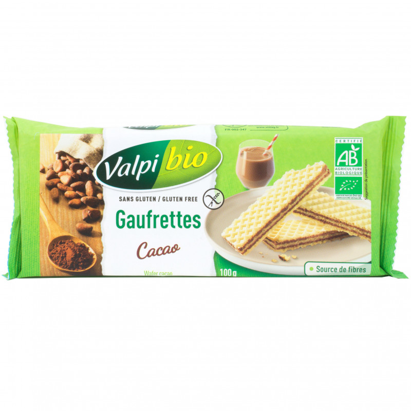 Gaufrettes Cacao Sans Gluten Bio 100g