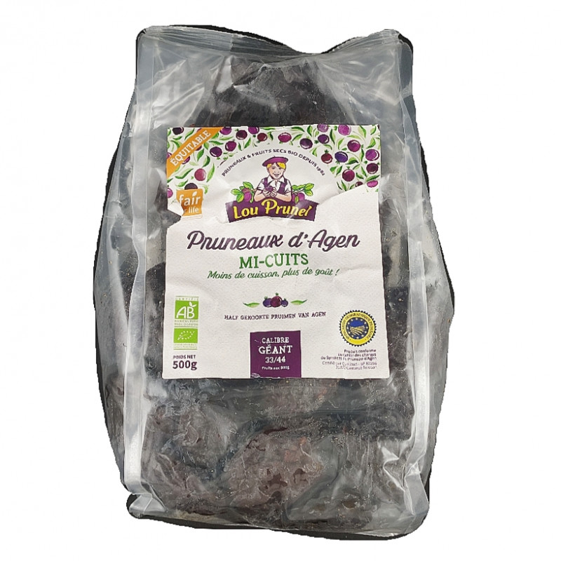 Pruneaux d'Agen Mi-Cuits 500g Bio