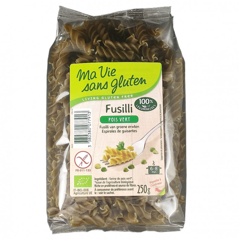 Fusilli Pois Vert Sans Gluten Bio 250g