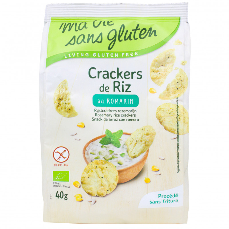 Crackers de Riz au Romarin Sans Gluten Bio 40g