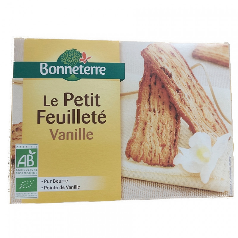 Biscuits Petits Feuilletés Vanille 120g Bio