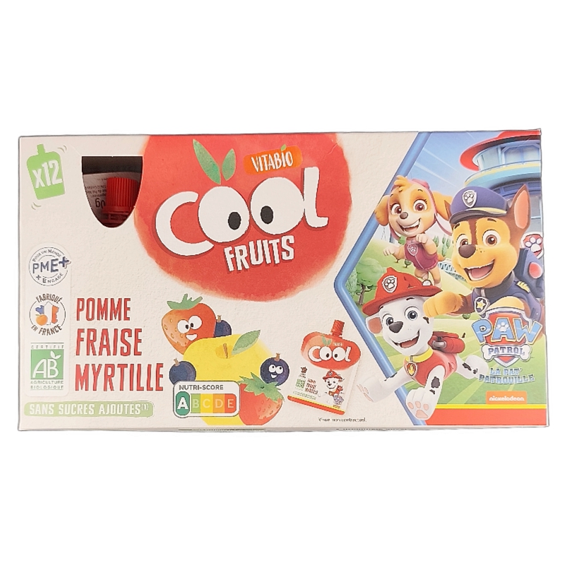 Cool Fruits Fraise Myrtille 12x90g Bio