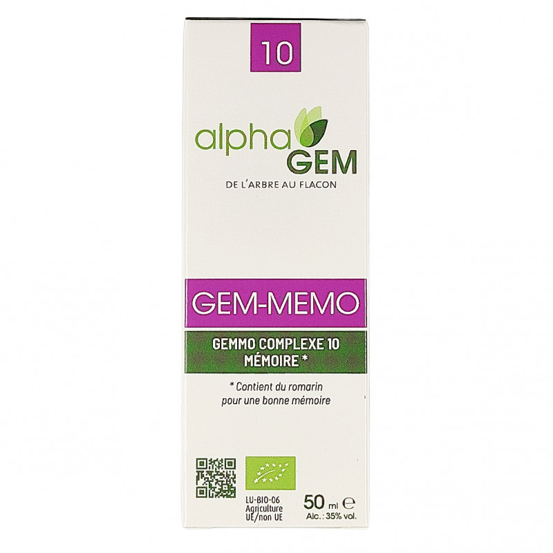 Complexe 10 de Gemmotherapie Bio Gem-Memo
