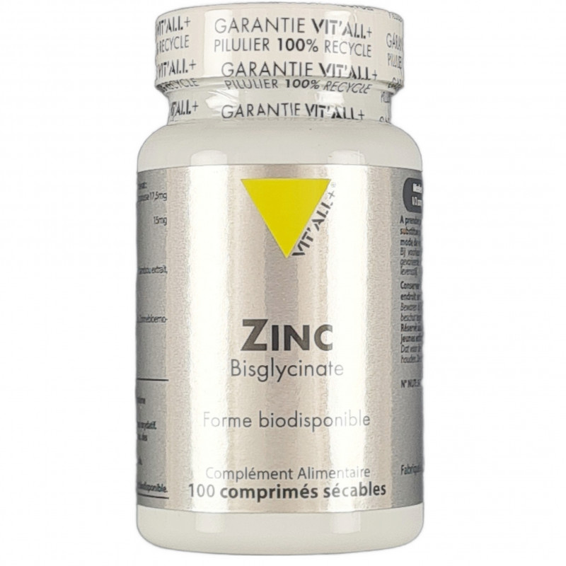 Zinc Bisglycinate 100 comprimés sécables
