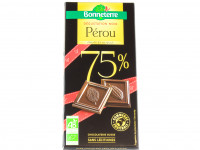 Chocolat Noir du Pérou 75% de Cacao Bio 80g