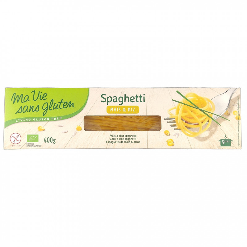 Spaghettis Mais et Riz Sans Gluten 400g